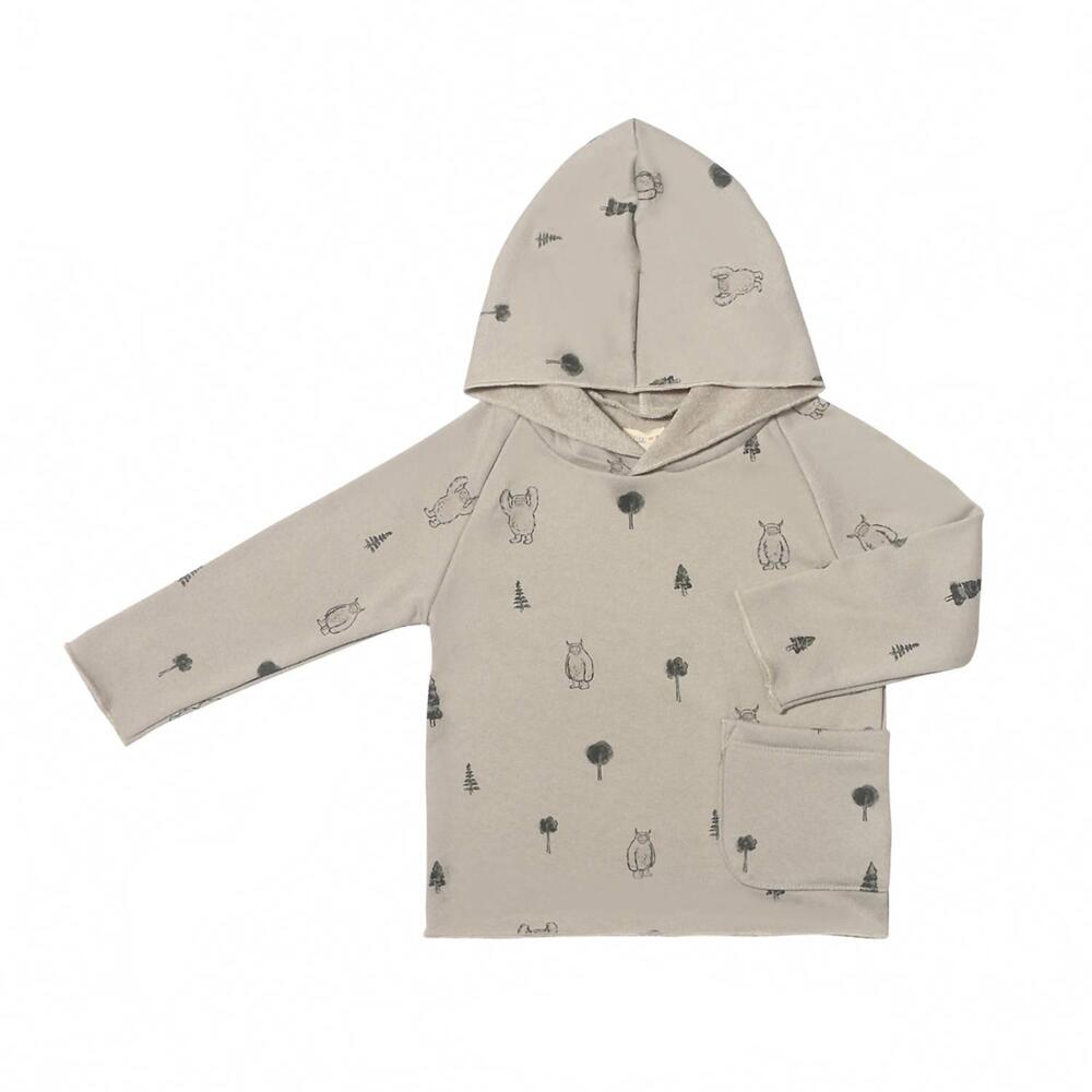 NEW ETTIE + H boy's demelza yeti hooded top in grey
